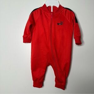 Puma red baby onesie